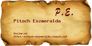 Pitsch Eszmeralda névjegykártya